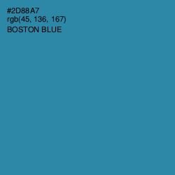 #2D88A7 - Boston Blue Color Image