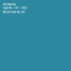 #2D89A0 - Boston Blue Color Image