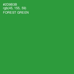 #2D9B3B - Forest Green Color Image