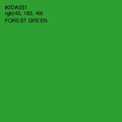 #2DA031 - Forest Green Color Image