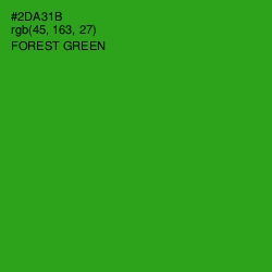 #2DA31B - Forest Green Color Image