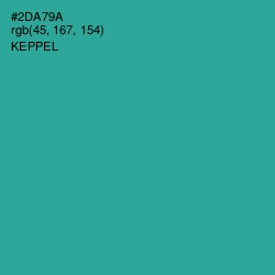 #2DA79A - Keppel Color Image