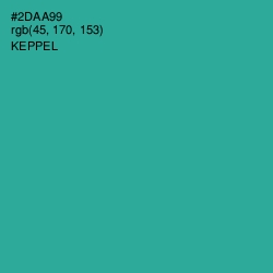 #2DAA99 - Keppel Color Image