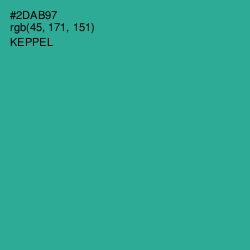 #2DAB97 - Keppel Color Image