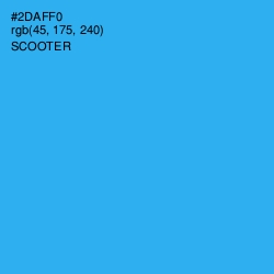#2DAFF0 - Scooter Color Image