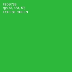 #2DB73B - Forest Green Color Image