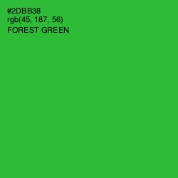 #2DBB38 - Forest Green Color Image