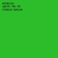 #2DBC2A - Forest Green Color Image