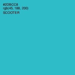 #2DBCC8 - Scooter Color Image