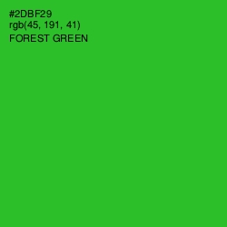 #2DBF29 - Forest Green Color Image