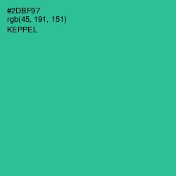 #2DBF97 - Keppel Color Image
