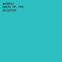 #2DBFC1 - Scooter Color Image