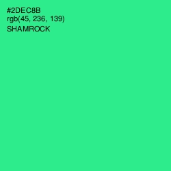 #2DEC8B - Shamrock Color Image