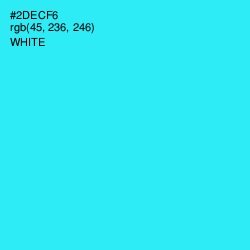 #2DECF6 - Bright Turquoise Color Image