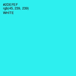 #2DEFEF - Bright Turquoise Color Image