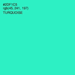 #2DF1C5 - Turquoise Color Image