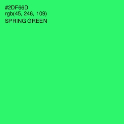 #2DF66D - Spring Green Color Image