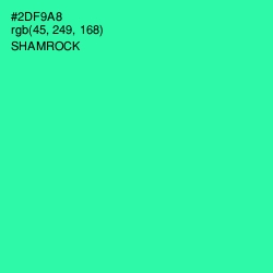 #2DF9A8 - Shamrock Color Image