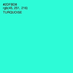 #2DFBD8 - Turquoise Color Image