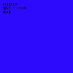 #2E0AFD - Blue Color Image