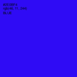 #2E0BF4 - Blue Color Image
