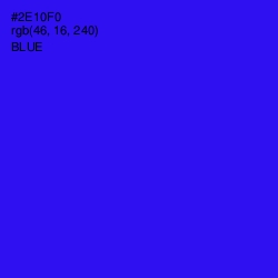 #2E10F0 - Blue Color Image