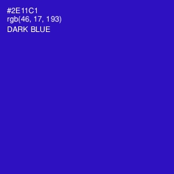 #2E11C1 - Dark Blue Color Image
