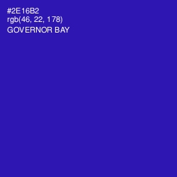 #2E16B2 - Governor Bay Color Image