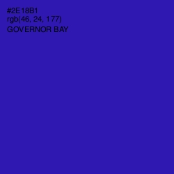 #2E18B1 - Governor Bay Color Image