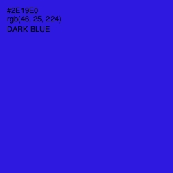 #2E19E0 - Dark Blue Color Image