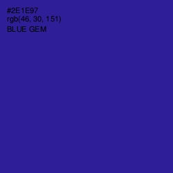 #2E1E97 - Blue Gem Color Image