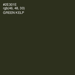 #2E301E - Green Kelp Color Image