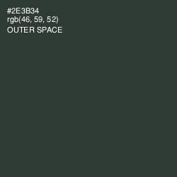 #2E3B34 - Outer Space Color Image