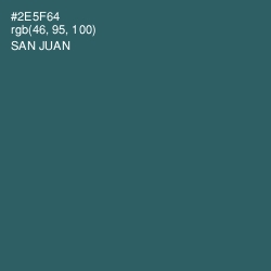 #2E5F64 - San Juan Color Image