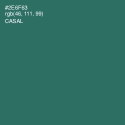 #2E6F63 - Casal Color Image