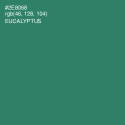 #2E8068 - Eucalyptus Color Image