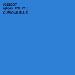 #2E80D7 - Curious Blue Color Image