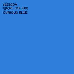 #2E80DA - Curious Blue Color Image