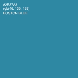 #2E87A3 - Boston Blue Color Image