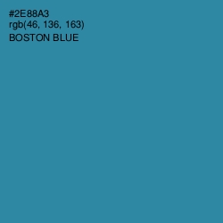 #2E88A3 - Boston Blue Color Image