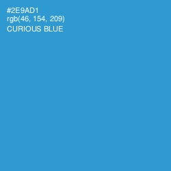 #2E9AD1 - Curious Blue Color Image