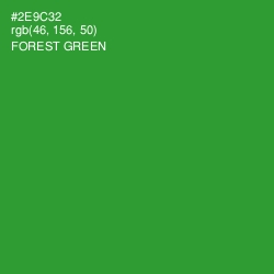 #2E9C32 - Forest Green Color Image
