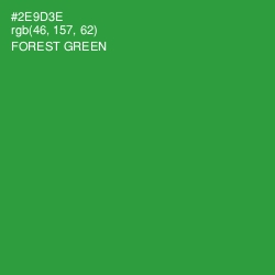 #2E9D3E - Forest Green Color Image