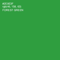 #2E9E3F - Forest Green Color Image