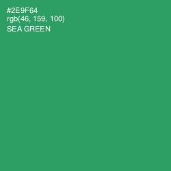 #2E9F64 - Sea Green Color Image