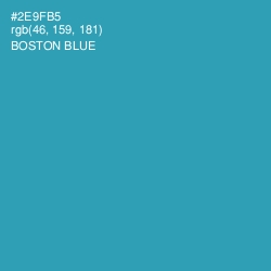 #2E9FB5 - Boston Blue Color Image