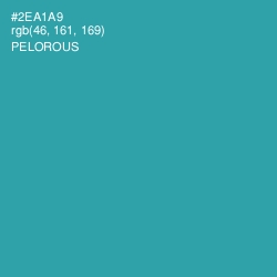 #2EA1A9 - Pelorous Color Image