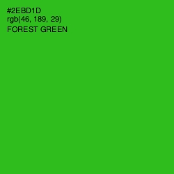 #2EBD1D - Forest Green Color Image