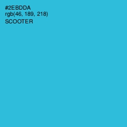 #2EBDDA - Scooter Color Image