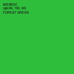 #2EBE3C - Forest Green Color Image